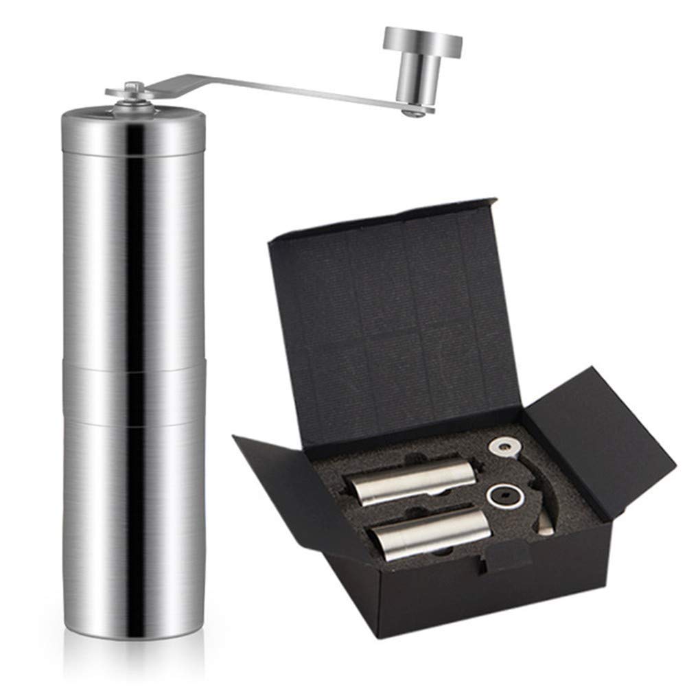 Moulin à café manuel avec bavure en céramique réglable en inox