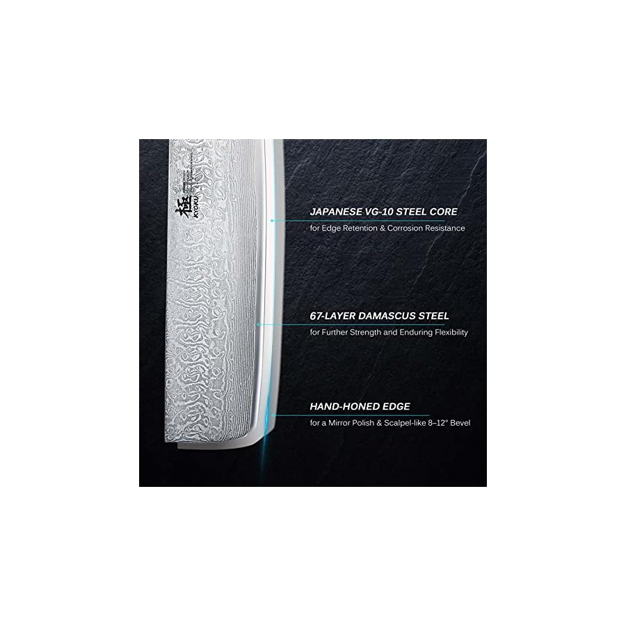 KYOKU-Nakiri-Knife-7-Shogun-Series-Japanese-VG10-Steel-Core-Damascus-Blade-with-Sheath-Case KYOKU Nakiri Knife - 7" - Shogun Series - Japanese VG10 Steel Core Damascus Blade - with Sheath & Case