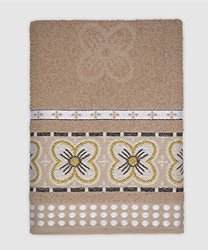 Kit Com 6 Toalhas de Banho Jacquard Florata - 75cm X 1.40m (Cores Variadas)