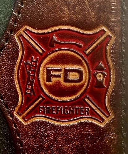 Men's Firefighter Handcrafted Leather Trifold Wallet2