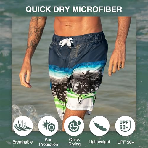 Image of Kanu Surf Men's Big Viper Extended Size Stripe Swim Trunk