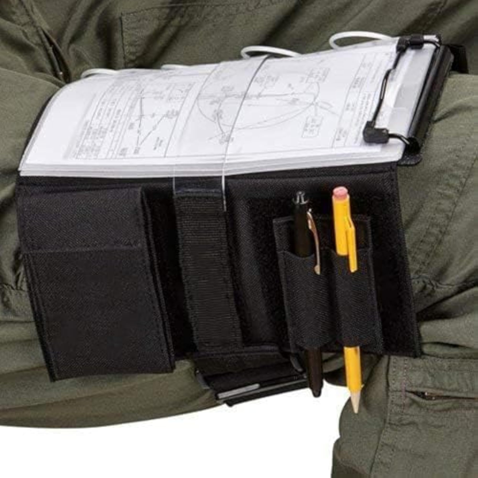 Pilot Kneeboard with Adjustable Strap for Aviation