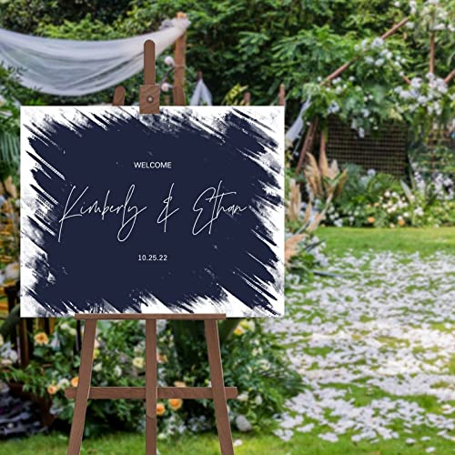 Panneau de mariage minimaliste à l'entrée de votre fête de fiançailles