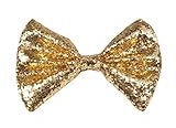 vielseitig kombinierbar Boland 52900 - Fliege Glitter, Gold