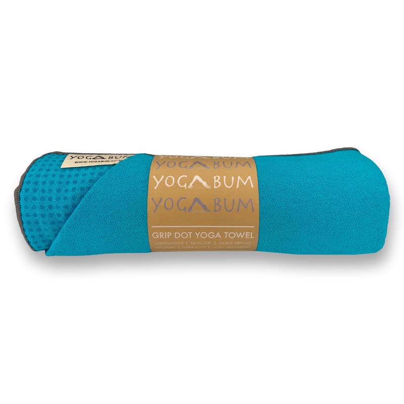 Grip Dot Serviettes pour tapis de yoga | Antidérapantes | Serviette de yoga écologique (bleu Miami) – Image 6