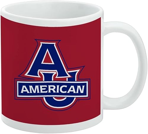 Vista 406 de Taza de cerámica con el logotipo principal de la Universidad de St. John, taza de regalo novedosa para café, té y bebidas calientes, 11oz, blanca