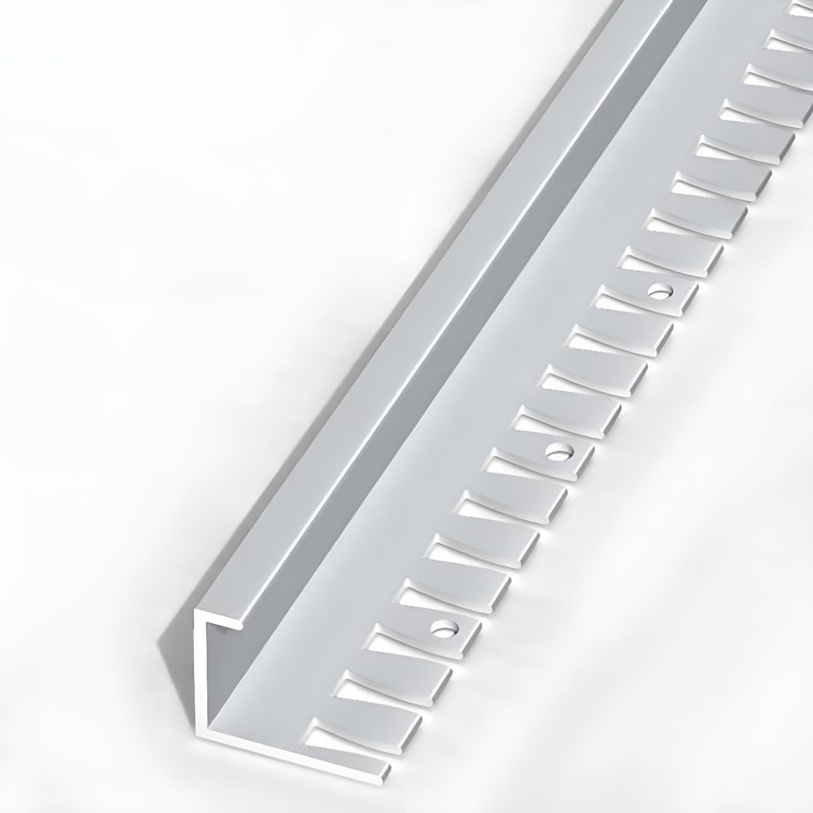 Tiras De Extremo Para Baldosas De Aleación De Aluminio, Perfil De Junta Para Suelos Laminados 135cm, 2 Piezas, Riel Para Borde De 8,5-18,5 Mm Para Salón, Baño, Balcón Y Cocina(Silver,H:18.5MM)