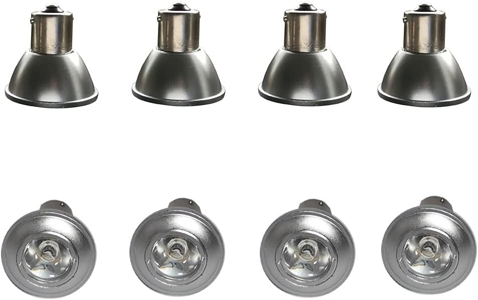 8PCS BA15S Led Bulb Cob 3w DC12V AC12V Elevator Car Light Replacement Bulb For RV Camper SUV MPV Car Turn Tail Reading Spot Backup Lights Warm White 2700-3000k 45°Beam (8PCS PACK)