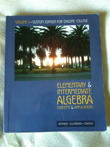 Elementary & Intermediate Algebra: Concepts and... 0536326908 Book Cover