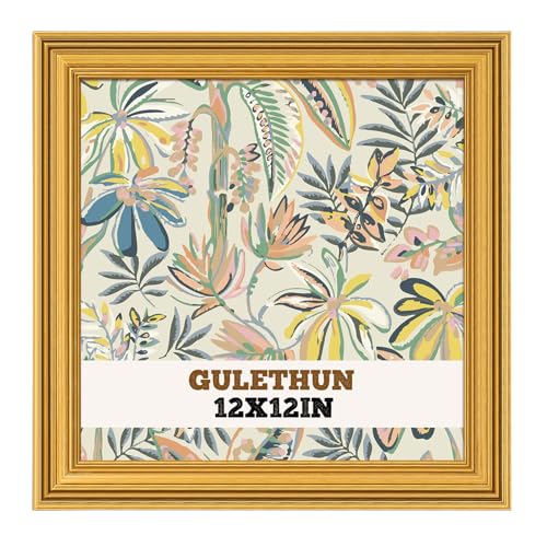 12x12 Frame, Transitional Modern Picture Frames, Gold Vintage Photo Frame