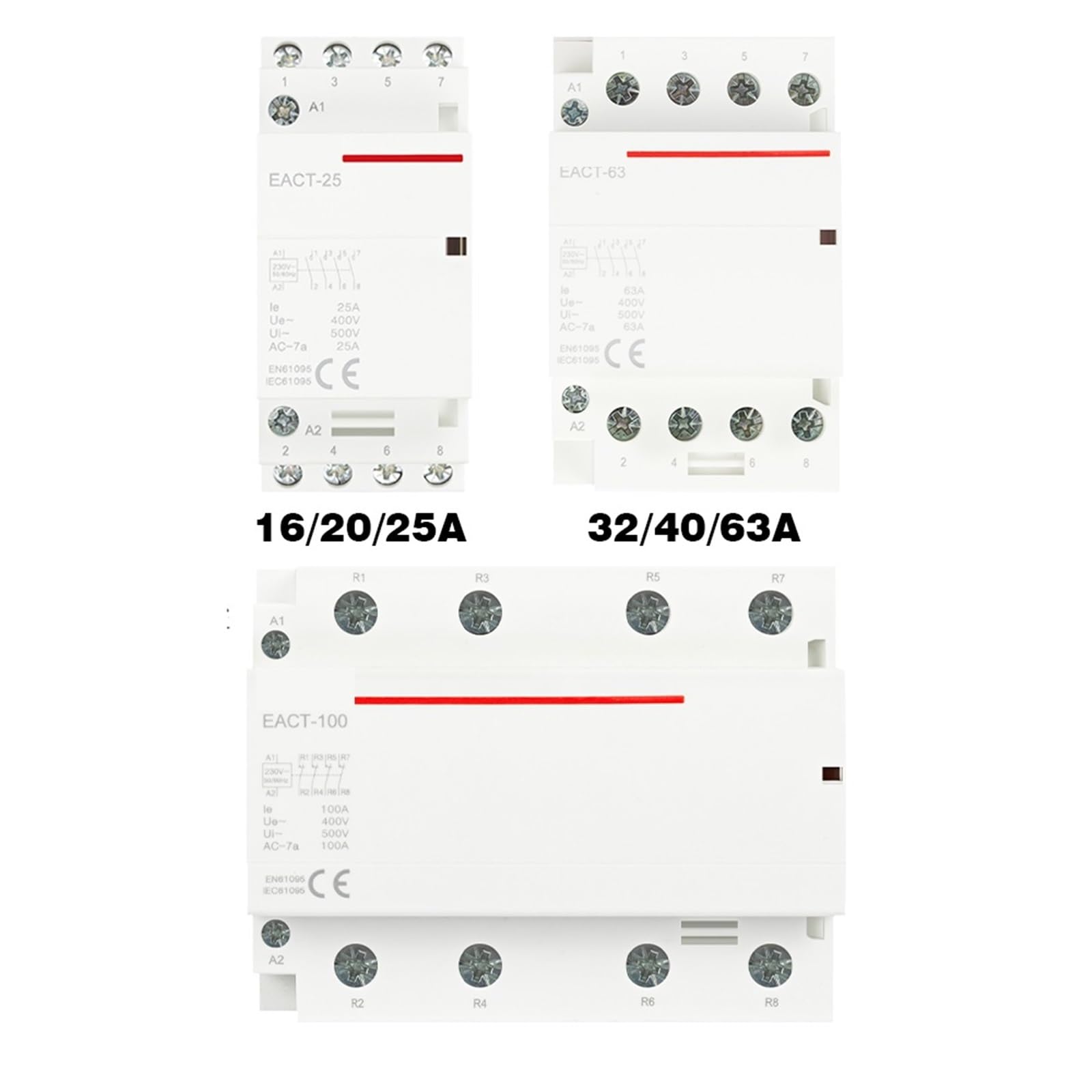 Contacteur triphasé de haute précision 100A avec bobine AC110V robuste 4P - 3