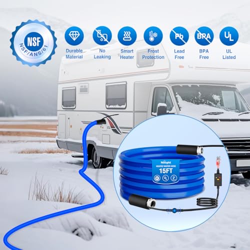 Image of Nilight 15FT Heated Water Hose RV 5 /8 inchInside Diameter -45F Freeze