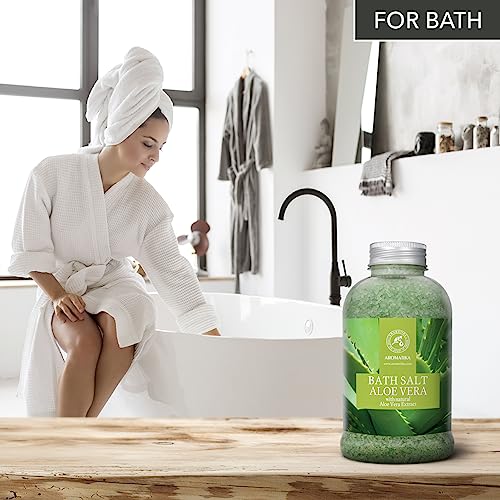 Aloe Vera Bath Salt 600g - Natural Sea Salt with Pure Aloe Extract - Body Care - Good Sleep - Beauty - Bathing - Wellness - Relax - Spa - Image 7