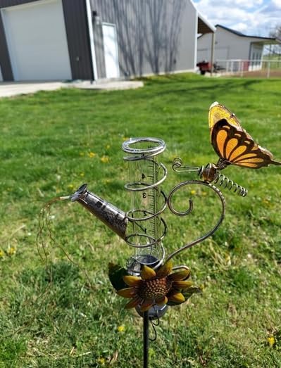 Vista 7 de Tubo de Repuesto de Vidrio para Pluviómetro de Capacidad de 5", Diseño de Borde, Ideal para Jardín al Aire Libre, Hogar (Paquete de 2)