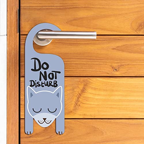 Image of CVANU Do Not Disturb Dog Shaped Wooden Door Sign Hanger Size(24cm x 8.5cm) cv67