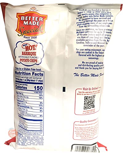 Better Made Family Size red hot! barbeque flavor potato chips, 8.5-ounce bag image 4