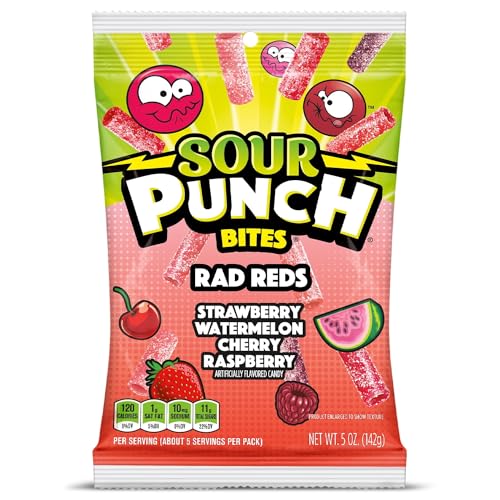 Sour Punch Bites Assorted Ragin' Reds Candy 5 oz. miniatura 1