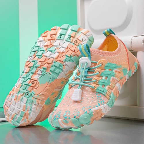 Image of Kids Water Shoes Boys Girls Quick Dry Aqua Socks Barefoot Beach Pool Swim Hiking Lightweight Non-Slip Outdoor