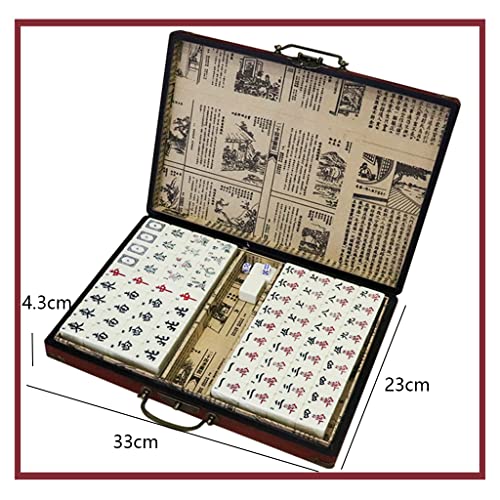 Juego Tradicional de Mahjong Chino con Caja Antigua Ornamental miniatura 3