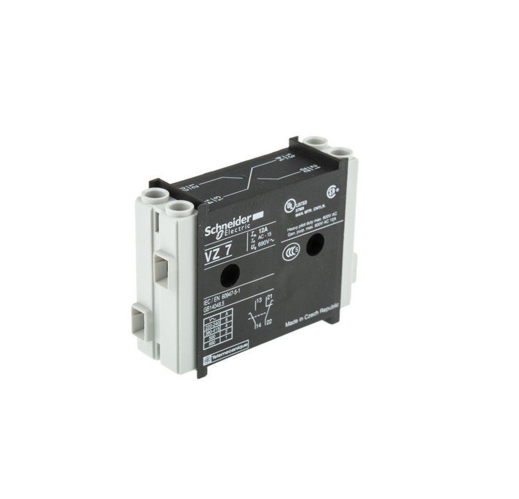 Schneider Electric Auxiliary Contact, 2 Contact, 1NC + 1NO, TeSys VZ7