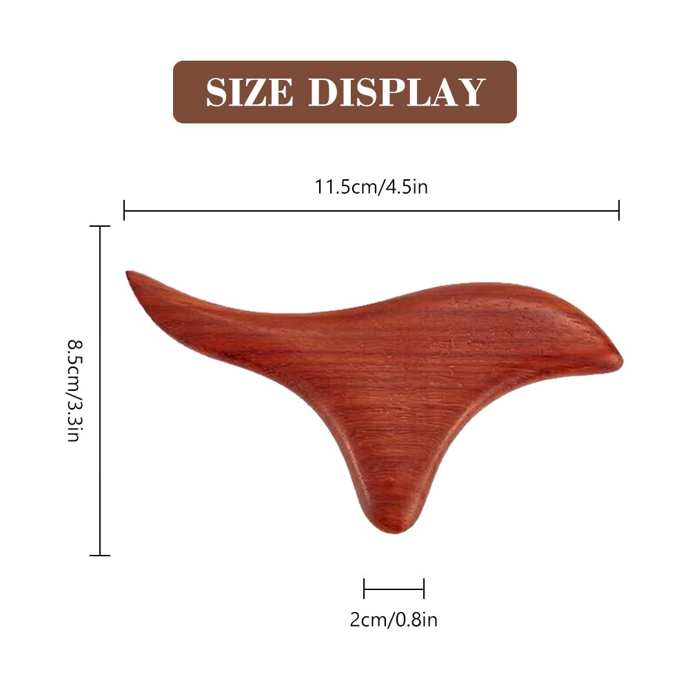 Drewniany masażer – masażer ręczny Gua Sha Board, pałeczki do masażu, narzędzie do masażu, punkt spustowy, pręt do masażu pleców, szyi, ramion, dłoni i stóp