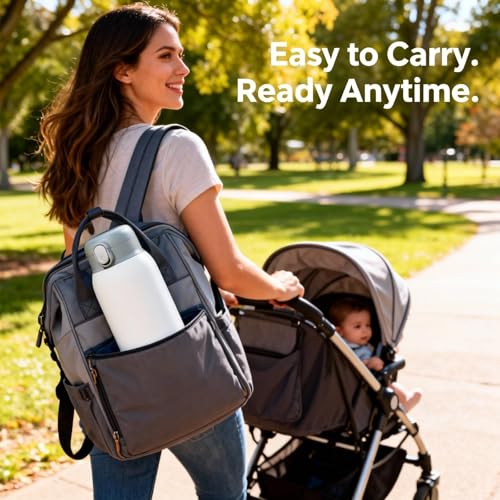 Image of 17oz Portable Bottle Warmer for Travel, Milk Warmer, Portable Water Warmer for Breastmilk & Formula, Bottle Warmer On The Go, Fast and Even Heating, Leakproof, with Adapter