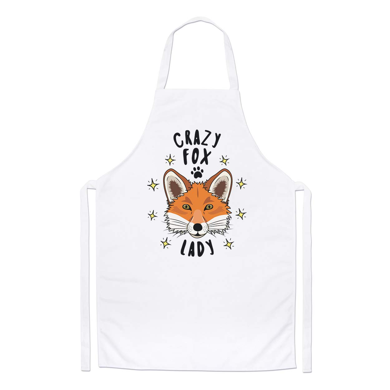 Crazy Fox Lady Stars Chefs Apron