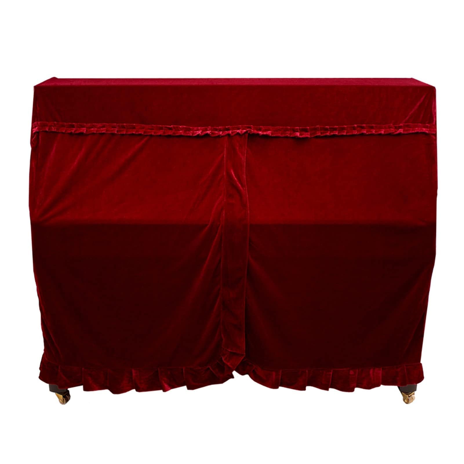 Copertura per Pianoforte, Copertura per Pianoforte Resistente e Addensata per Tastiera per Pianoforte Verticale Antipolvere Lavabile per Pianoforte Verticale e Doppio Sgabello 158 X 45 X 112 Cm(rosso)
