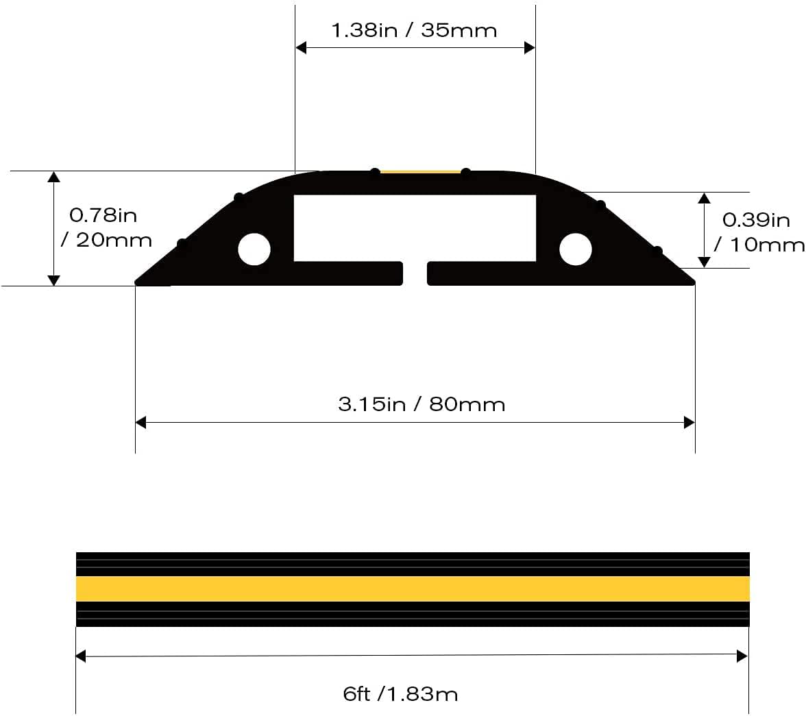 Prоmо Dіѕсоunt Uр Tо 70% оƒƒ Floor Cord Protector, Stageek 6 Ft Floor Cable Cover Flexible PVC Duct Cord Protector Floor Cable Concealer Channel, Prevent Trip Hazard for Home, Office or Warehouse, Black & Yellow TOP оƒƒERS Floor Cord Protector, Stageek 6 Ft Floor Cable Cover Flexible PVC Duct Cord Protector Floor Cable Concealer Channel, Prevent Trip Hazard for Home, Office or Warehouse, Black & Yellow