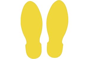 LiteMark 9" Lemon Yellow Six Feet Floor Sticker Unifoot