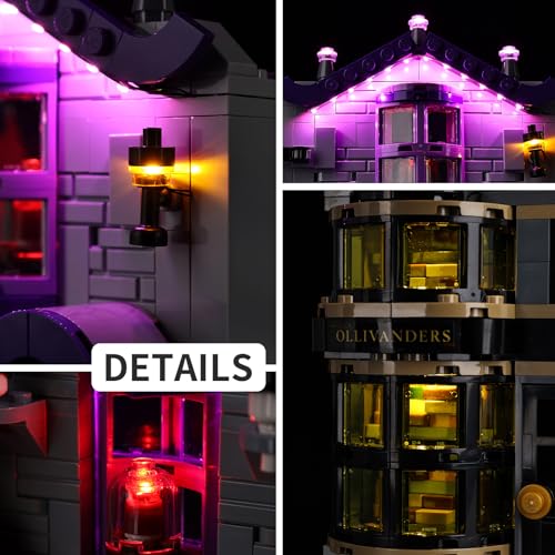 Image of Kyglaring LED Lighting Kit for Lego 76439, Compatible with Harry Potter Ollivander & Madam Malkin's Robes Building Set, 1 Piece, Ages 6-15