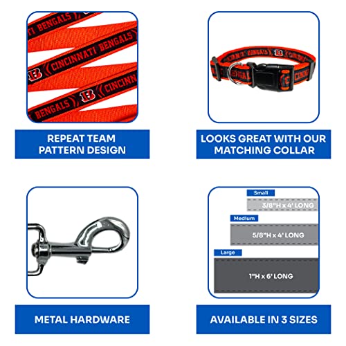 Nfl Pet Leash Cincinnati Bengals Dog Leash, Large Football Team Leash For Dogs & Cats. A Shiny & Colorful Cat Leash & Dog Leash Licensed By The Nfl #TOP3