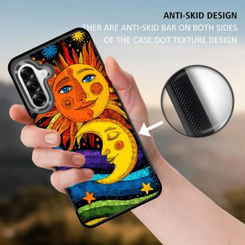 Vobber for Galaxy A17 5G Case,Slim Anti-Scratch Architecture TPU Shockproof Protective Case Cover for Samsung Galaxy A17 5G 6.7" 2025,Cosmic Sun Moon Face - image 5