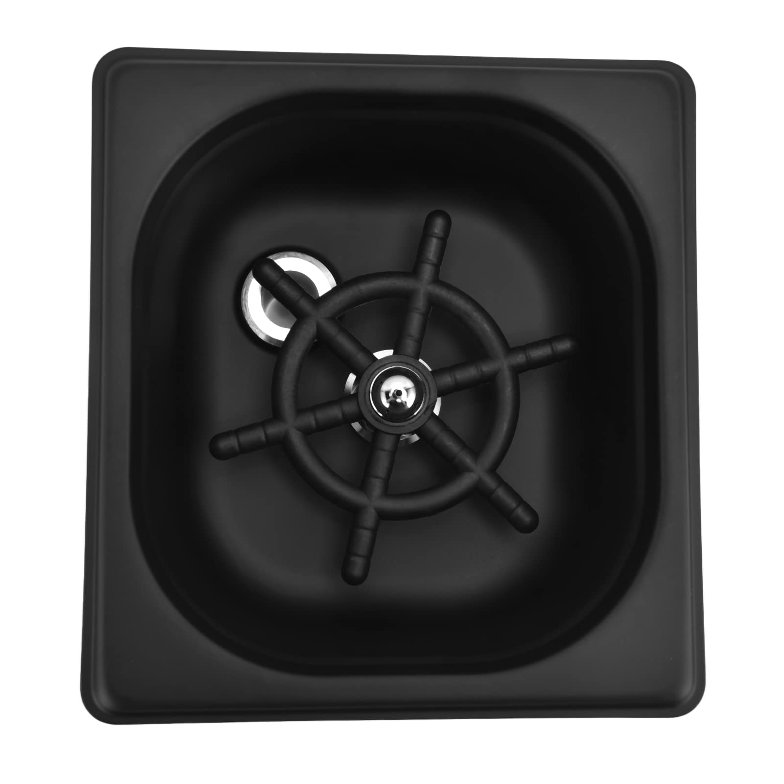 Nettoyeur de Verre Automatique en Acier Inoydable – Idéal pour Bars, Restaurants & Hôtels – Rinçage Rapide, Design Élégant Heagonal Noir & Hygiène Optimale