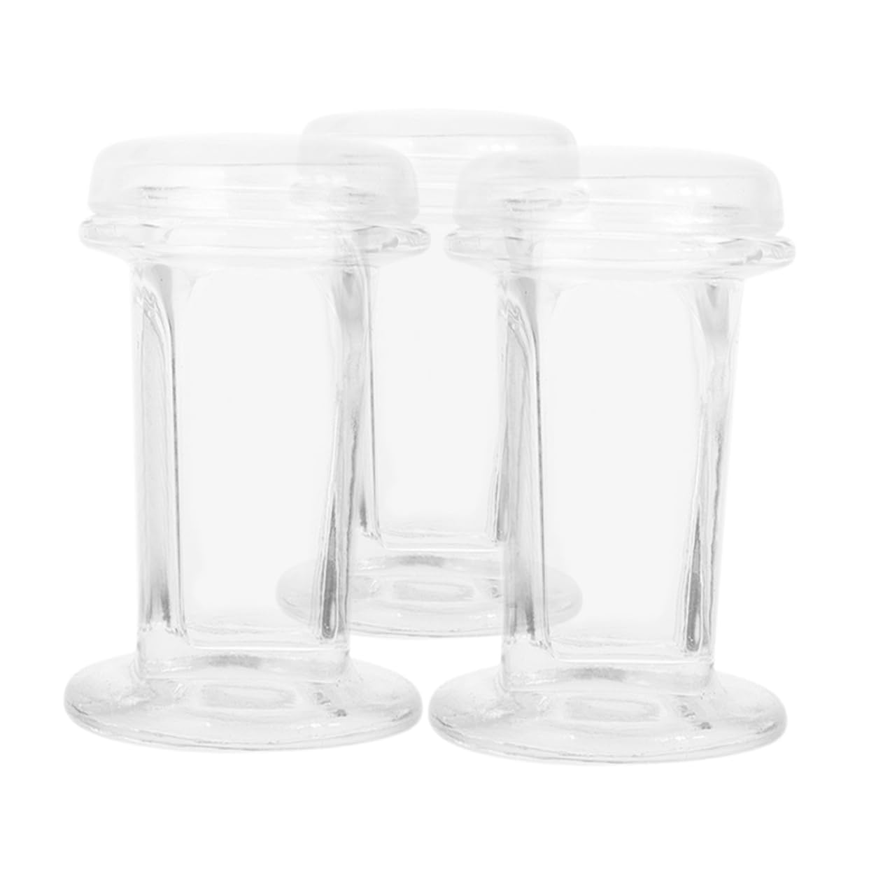 KICHOUSE 3piezas Frasco De Vidrio Para Tinción Con Tapa Transparente Resistente Al Calor Para Almacenamiento De Laboratorio Para Experimentos Científicos y Patología