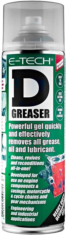 Car Engine, Motorcycle & Cycle Chains and Machinery Degreasers D Greaser Grease, Oil and Lubricant Remover Cleaner Spray | 500ml Bottle