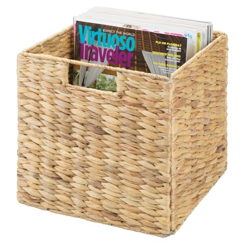Mdesign 9395MDHSEU Woven Hyacinth Durable Closet Storage Organizer Basket Bin thumb #7