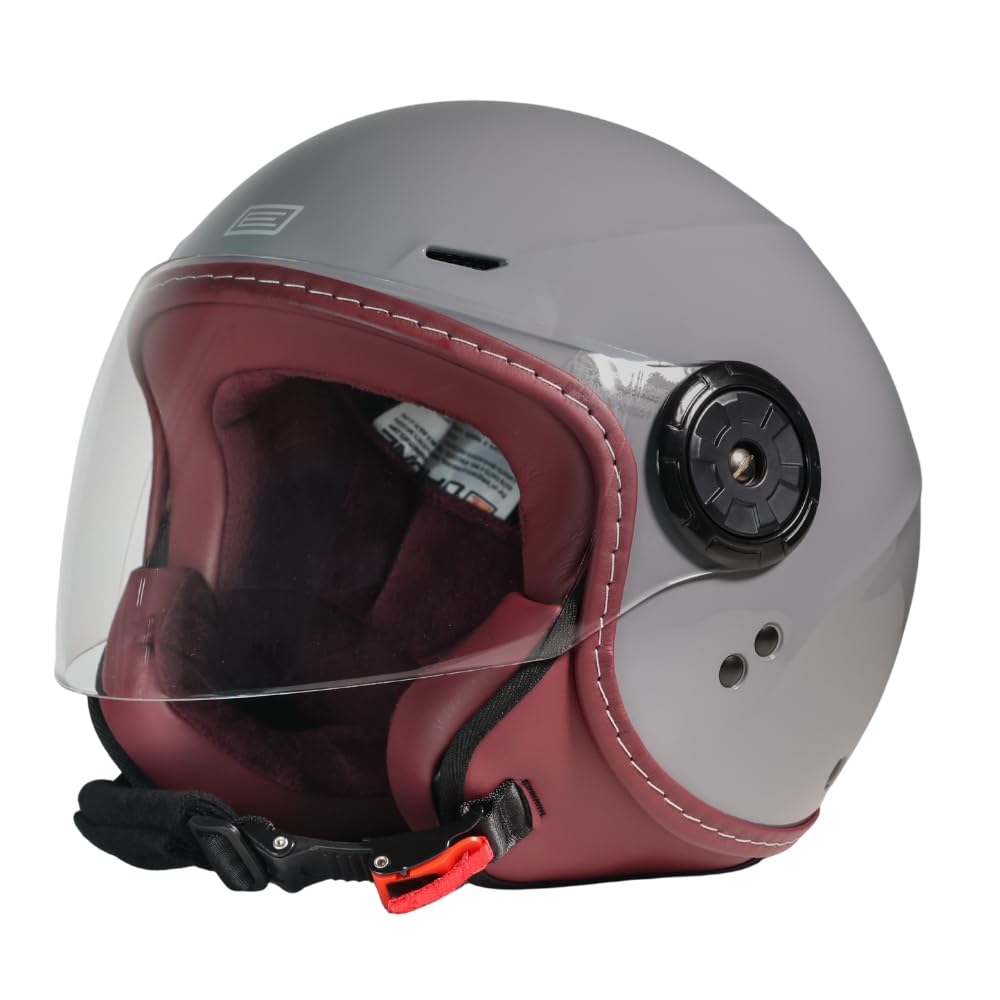 ORIGINE Casco Moto Jet Omologato ECE 22.06, Casco Scooter Urbano Leggero e Compatto con Visiera Trasparente Lunga - 2