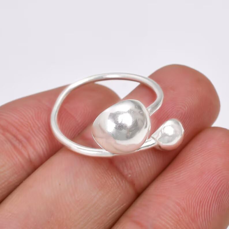 Boho Statement Ring | Solid Silver Ring | Elegant Ring | 925 Sterling Silver Ring | Open Ring | Wedding Gift | Women's Ring2