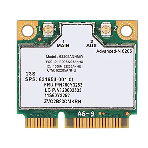 Tarjeta de Red Inalámbrica WirelessN 6205 Mini PCIE para Laptop ThinkPad, 300 Mbps, compatible con T420/T430/T520, modelo 60Y3253 miniatura 1