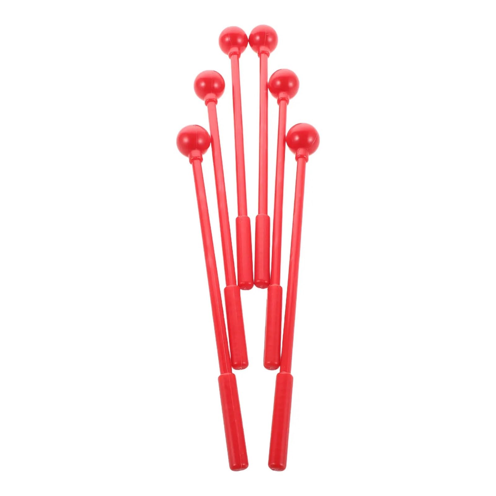Marimba Mallets 3 pares de mazos plástico, palos percusión, baquetas mango largo for xilófono, Marimba, Glockenspiel, aula Musical