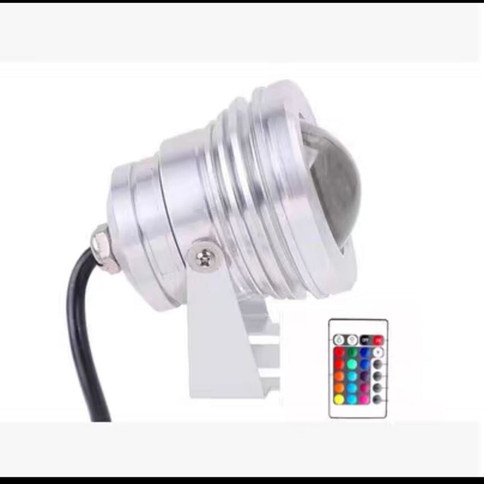 Luci paesaggistiche per esterni con telecomando RGB, luci sommergibili a LED per piscina, 10 W, riflettore paesaggistico, per giardino, patio, scale (luce verde, 10 W (12 V))