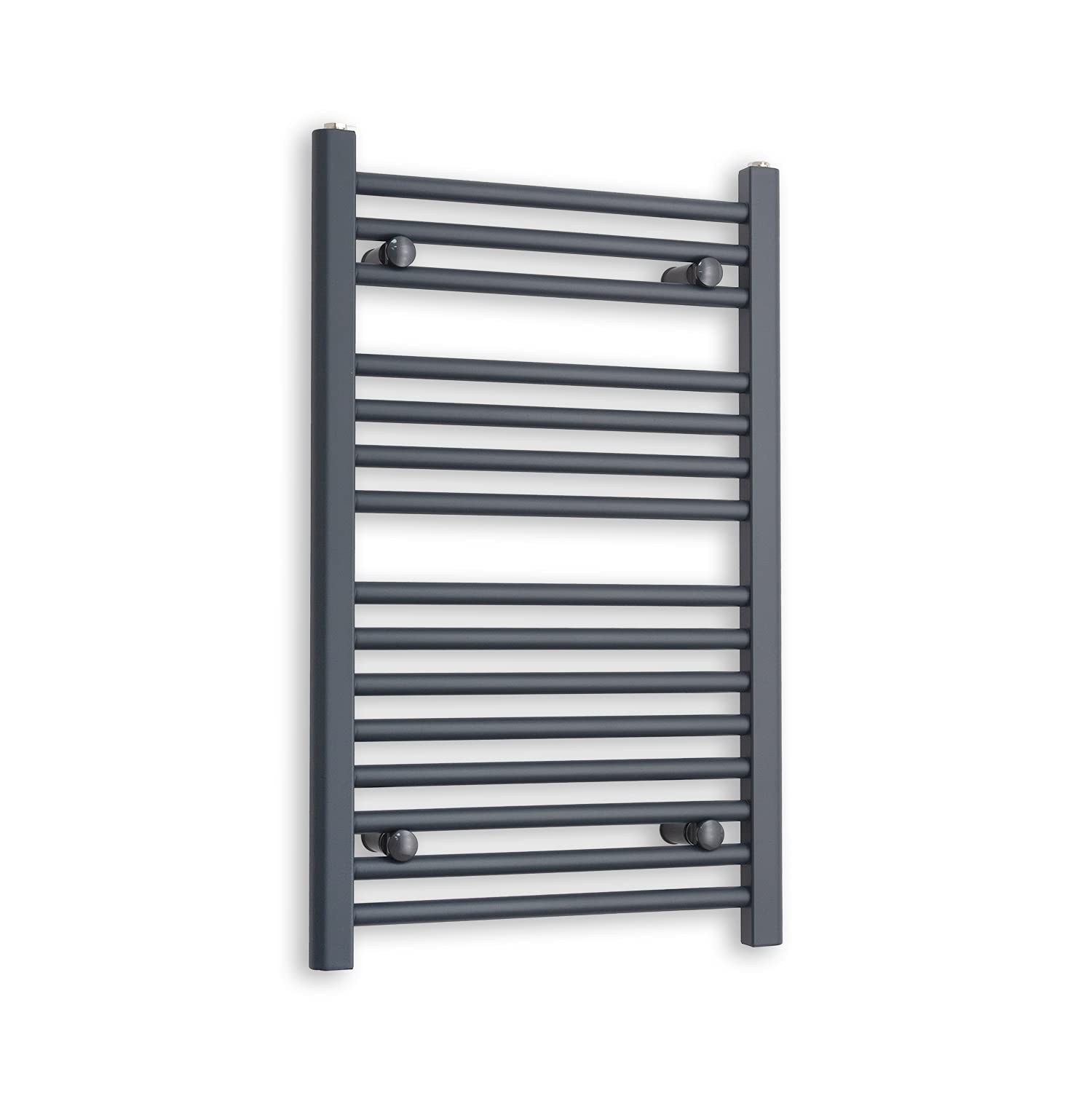 Companyblue 500mm Wide Anthracite Sand Grey Heated Towel Rail Radiator Flat Ladder for Stylish Bathroom (800mm)
