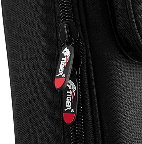 TIGER GGB42-BS Padded Gig Bag for Bass Guitar - Deluxe Case with Handle and Straps - 18mm of EPE Protective Padding - Black