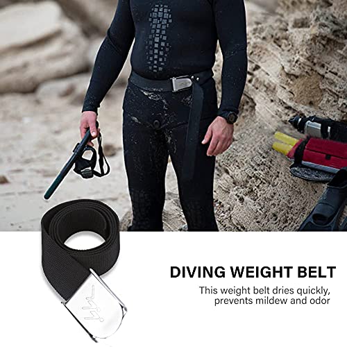 MOOCY Scuba Weight Belt with Stainless Steel Quick Release Buckle, Adjustable 57 Inch Nylon Snorkeling Webbing for Scuba Diving, Spearfishing - Thumbnail 6