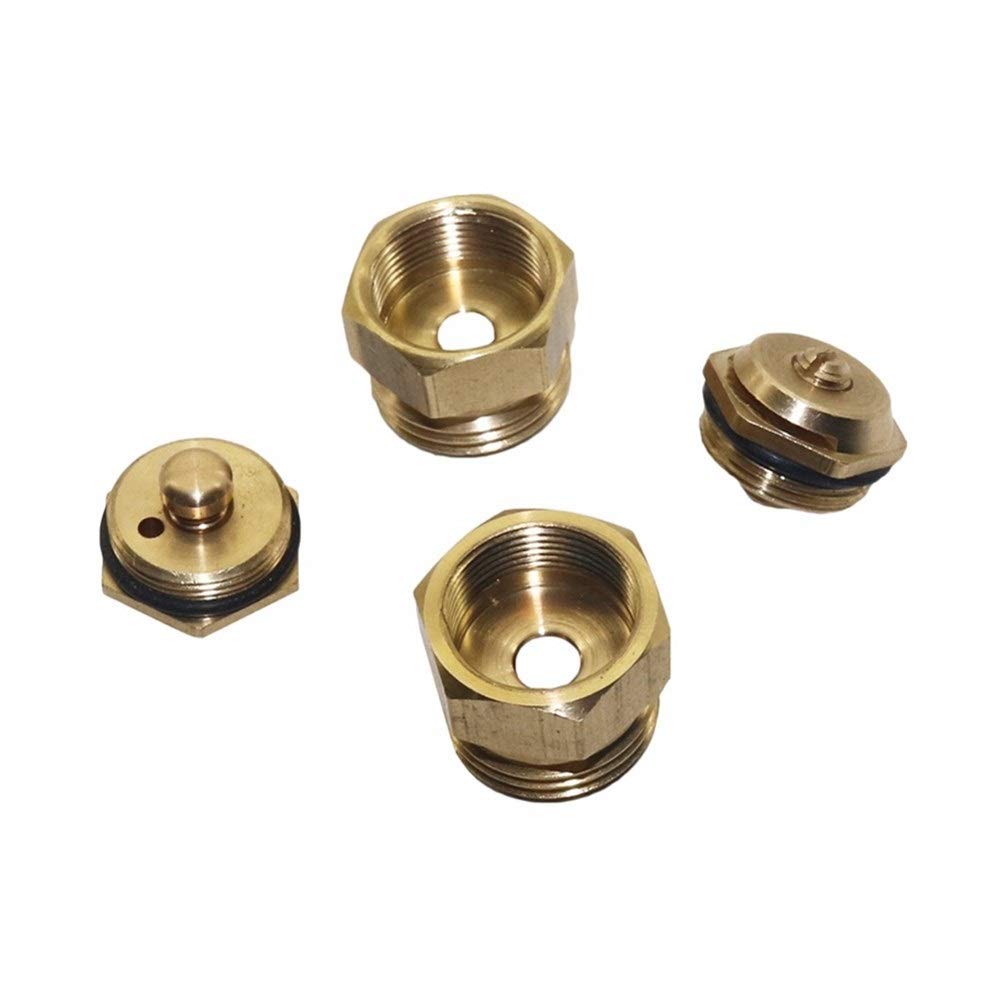 Kit de manguera de rociadores de plantas 180 grados Refracción boquilla ajustable de agua de atomización del aerosol boquilla for Conexión de PE tubería con 1/2" Male Thread 20 PC (Color : Brass)
