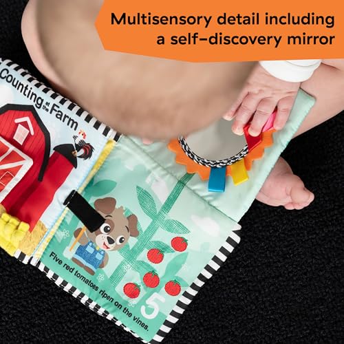 Image of Baby Einstein Farm Explorers Counting at the Farm Soft Activity Book, Multisensory, for Tummy Time, Ages 0+ Months