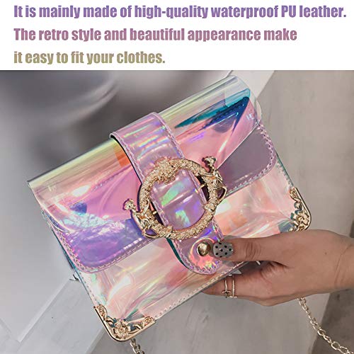 NALCY Borsa a Tracolla Olografica, Mini Borsa