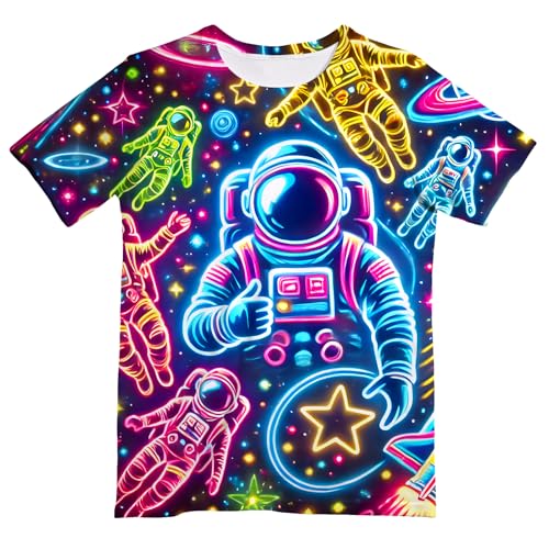 Image of Kids Neon Tie Dye Shirt for Boys Girls Tie-Dye T-Shirt Hippes Tshirt Senior Children Tee Size 6-16 Years Age