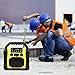 ottosing Outdoor Radio Waterproof Jobsite Bluetooth Speaker, 30W IPX 66 FM Clock Radio Portable with LED Lights, Anticollision FM Radios for Constrution Site/Outdoor/Fishing/Party/Camping